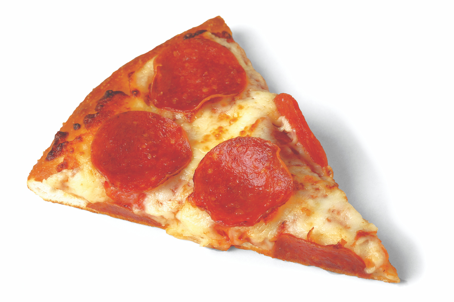 A pepperoni pizza slice